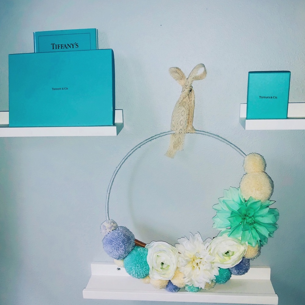 Pom Pom flower wreath